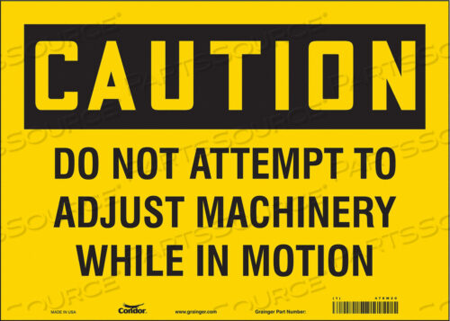 SAFETY SIGN 14 WX10 H 0.004 THICKNESS