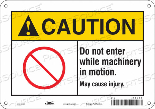 SAFETY SIGN 10 WX7 H 0.055 THICKNESS