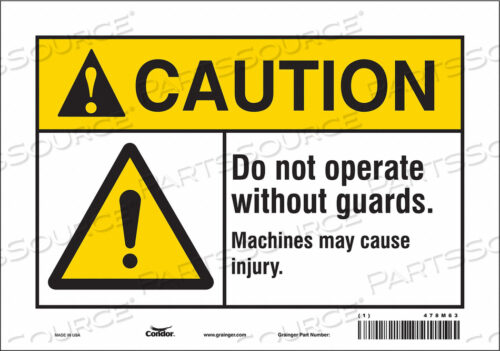 SAFETY SIGN 10 WX7 H 0.004 THICKNESS