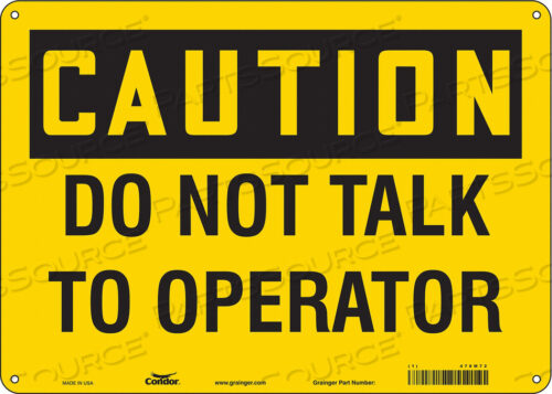 SAFETY SIGN 14 WX10 H 0.032 THICKNESS