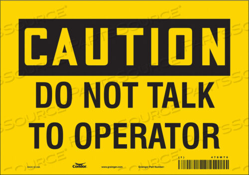 SAFETY SIGN 10 WX7 H 0.004 THICKNESS