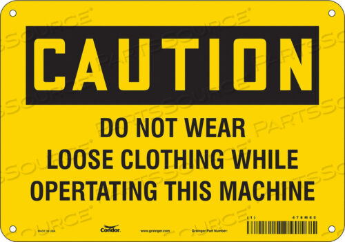 SAFETY SIGN 10 WX7 H 0.055 THICKNESS