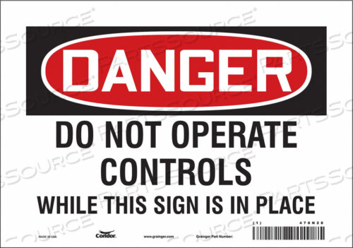 SAFETY SIGN 10 WX7 H 0.004 THICKNESS