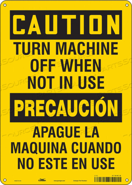 SAFETY SIGN 10 W 14 H 0.032 THICKNESS