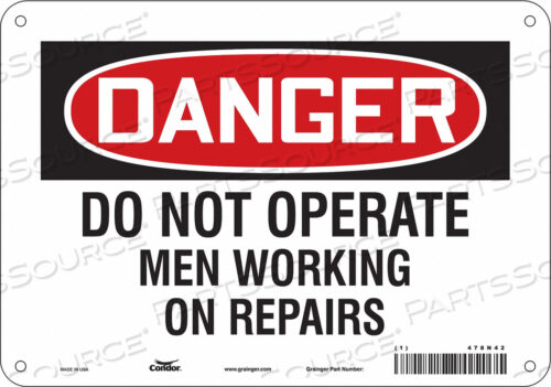 SAFETY SIGN 10 W 7 H 0.060 THICKNESS