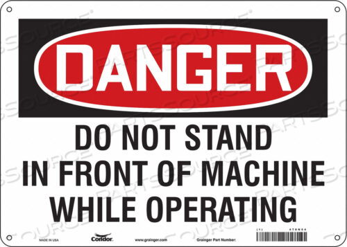 SAFETY SIGN 14 W 10 H 0.032 THICKNESS