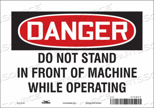 SAFETY SIGN 10 W 7 H 0.004 THICKNESS