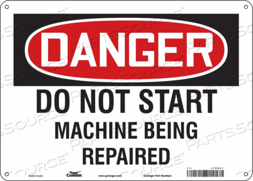 SAFETY SIGN 14 W 10 H 0.060 THICKNESS