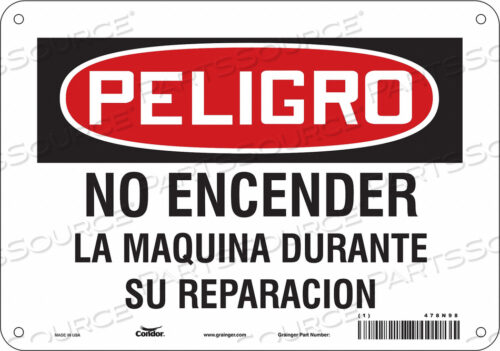 SAFETY SIGN 10 W 7 H 0.032 THICKNESS