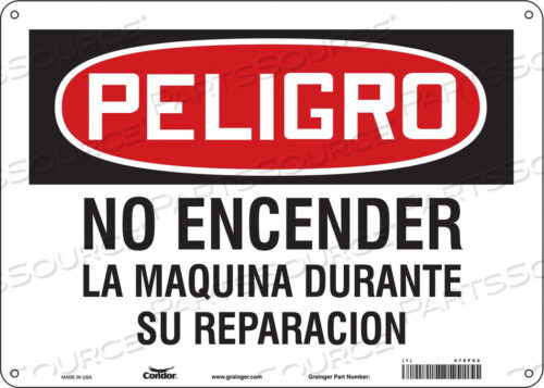 SAFETY SIGN 14 W 10 H 0.055 THICKNESS