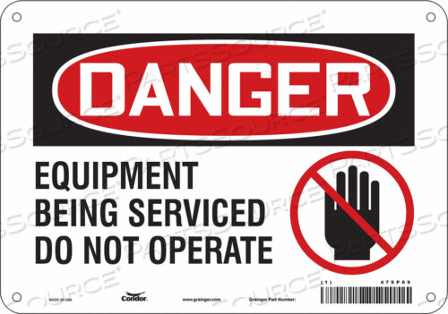 SAFETY SIGN 10 W 7 H 0.032 THICKNESS