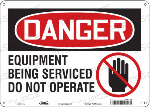 SAFETY SIGN 14 W 10 H 0.032 THICKNESS