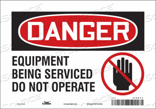 SAFETY SIGN 10 W 7 H 0.004 THICKNESS