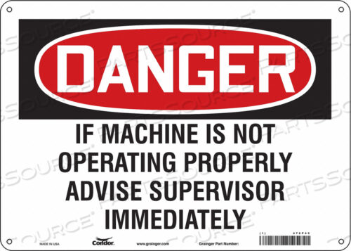 SAFETY SIGN 14 W 10 H 0.032 THICKNESS