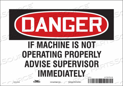 SAFETY SIGN 10 W 7 H 0.004 THICKNESS