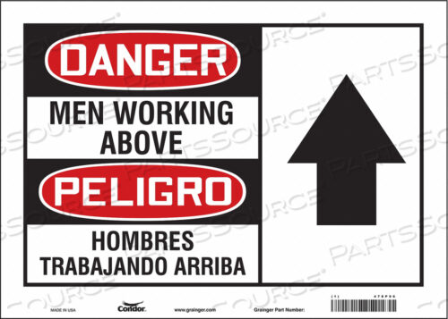 SAFETY SIGN 14 W 10 H 0.004 THICKNESS