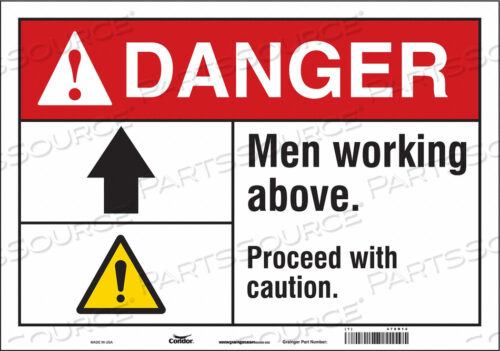 SAFETY SIGN 20 W 14 H 0.004 THICKNESS
