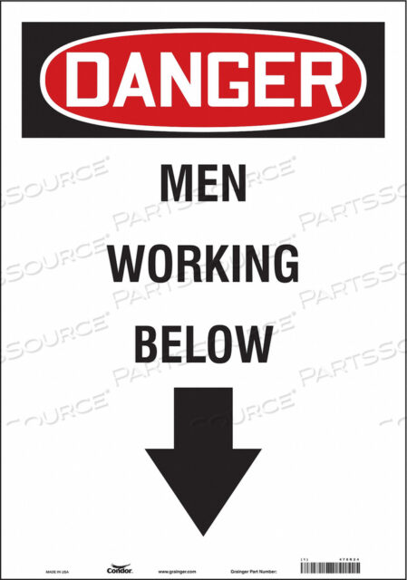 SAFETY SIGN 14 W 20 H 0.004 THICKNESS