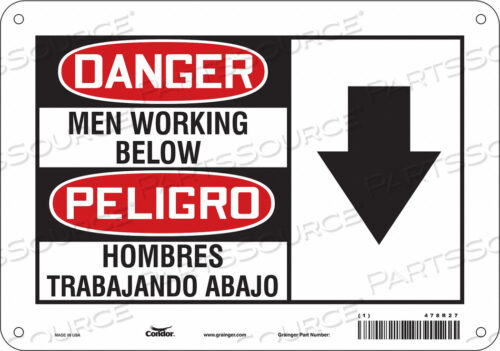 SAFETY SIGN 10 W 7 H 0.055 THICKNESS