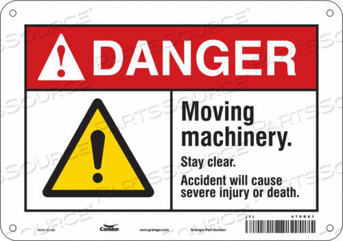 SAFETY SIGN 10 W 7 H 0.032 THICKNESS
