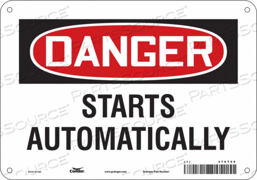 SAFETY SIGN 10 W 7 H 0.060 THICKNESS