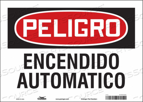 SAFETY SIGN 14 W 10 H 0.004 THICKNESS