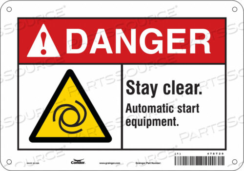 SAFETY SIGN 10 W 7 H 0.032 THICKNESS
