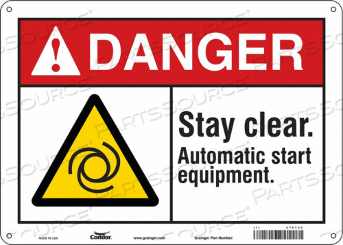 SAFETY SIGN 14 W 10 H 0.055 THICKNESS