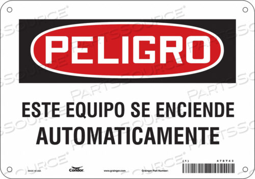 SAFETY SIGN 10 W 7 H 0.060 THICKNESS