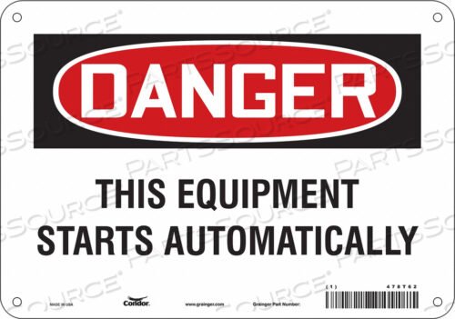 J6944 SAFETY SIGN 10 W 7 H 0.060 THICKNESS