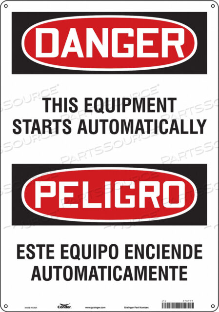 SAFETY SIGN 14 W 20 H 0.060 THICKNESS