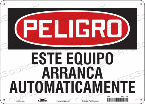 SAFETY SIGN 14 W 10 H 0.055 THICKNESS