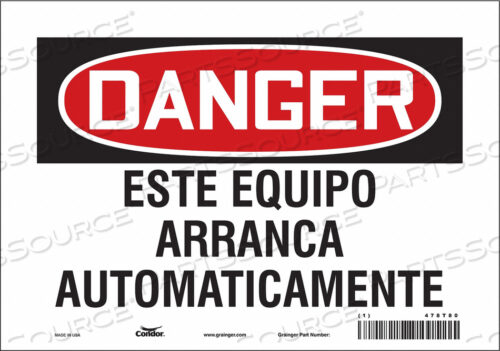 SAFETY SIGN 10 W 7 H 0.004 THICKNESS