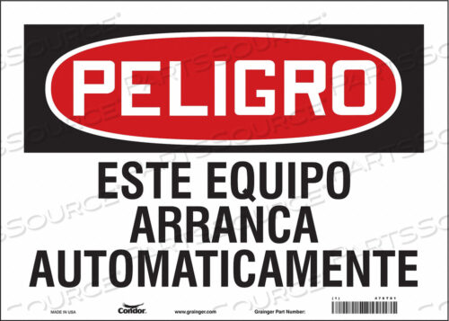 SAFETY SIGN 14 W 10 H 0.004 THICKNESS