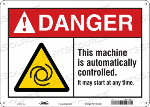 SAFETY SIGN 14 W 10 H 0.032 THICKNESS