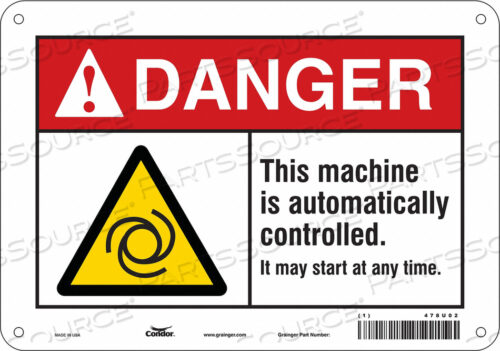 SAFETY SIGN 10 W 7 H 0.055 THICKNESS