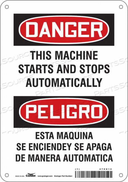 SAFETY SIGN 7 W 10 H 0.032 THICKNESS