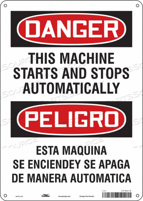 SAFETY SIGN 10 W 14 H 0.055 THICKNESS