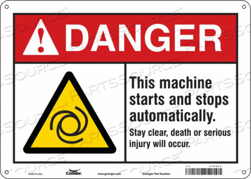 SAFETY SIGN 14 W 10 H 0.055 THICKNESS