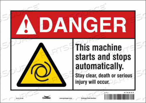 SAFETY SIGN 10 W 7 H 0.004 THICKNESS