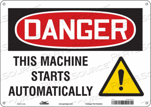 SAFETY SIGN 14 W 10 H 0.055 THICKNESS