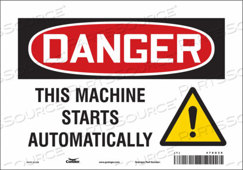 SAFETY SIGN 10 W 7 H 0.004 THICKNESS