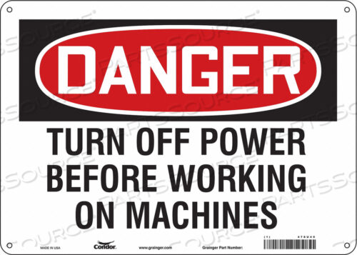 SAFETY SIGN 14 W 10 H 0.060 THICKNESS