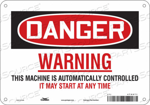 SAFETY SIGN 10 W 7 H 0.055 THICKNESS