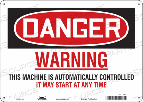 SAFETY SIGN 14 W 10 H 0.055 THICKNESS