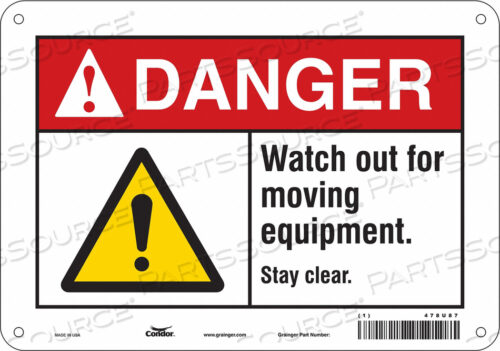 SAFETY SIGN 10 W 7 H 0.032 THICKNESS