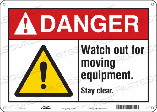 SAFETY SIGN 14 W 10 H 0.055 THICKNESS