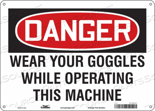 SAFETY SIGN 14 W 10 H 0.055 THICKNESS