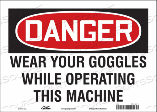 SAFETY SIGN 14 W 10 H 0.004 THICKNESS