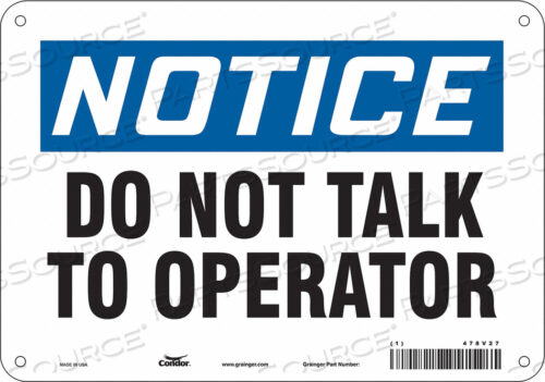 SAFETY SIGN 10 W 7 H 0.055 THICKNESS